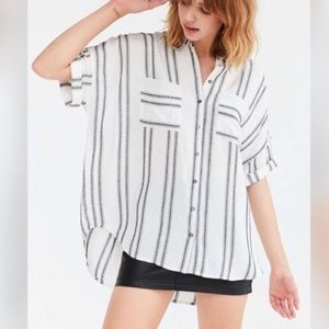 Flowy Urban Outfitters Striped Button-Up Shirt